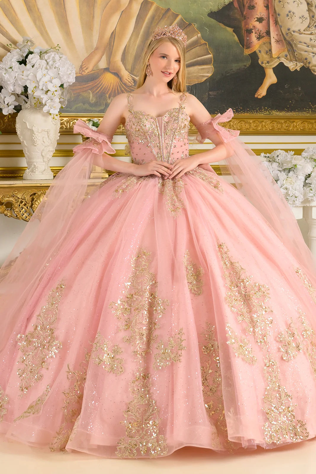 Vestido de XV Años Elizabeth K GL3814 - DUSTY ROSE