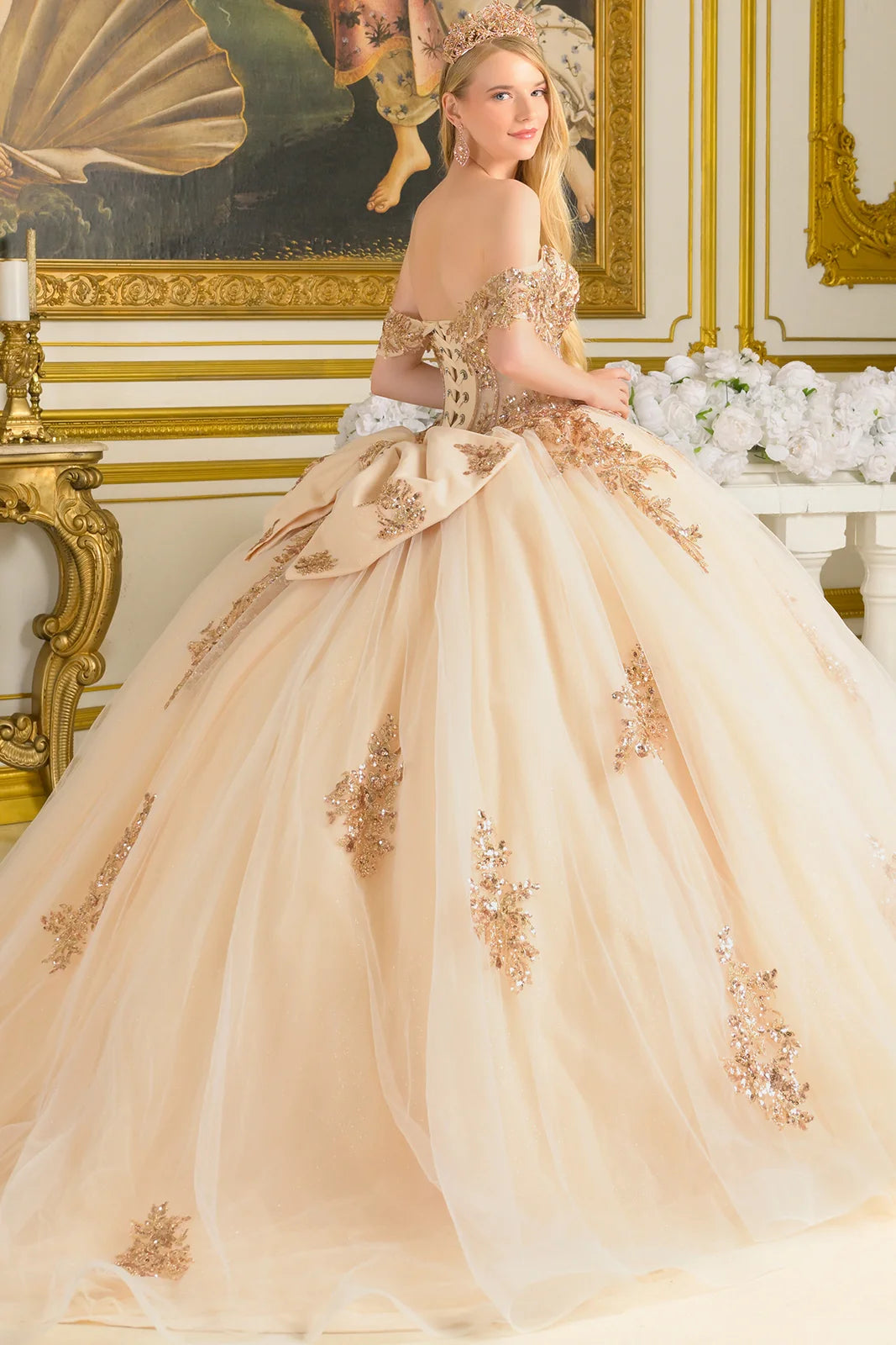 Vestido de XV Años Elizabeth K GL3816 - CHAMPAGNE