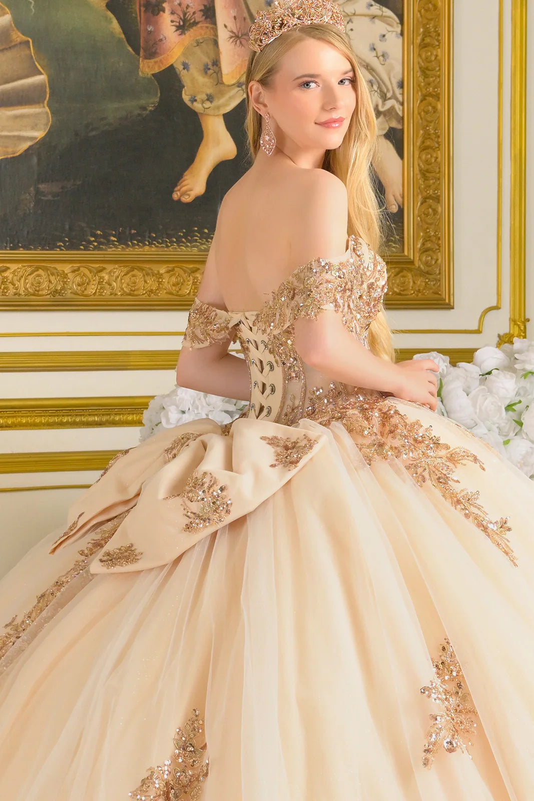 Vestido de XV Años Elizabeth K GL3816 - CHAMPAGNE