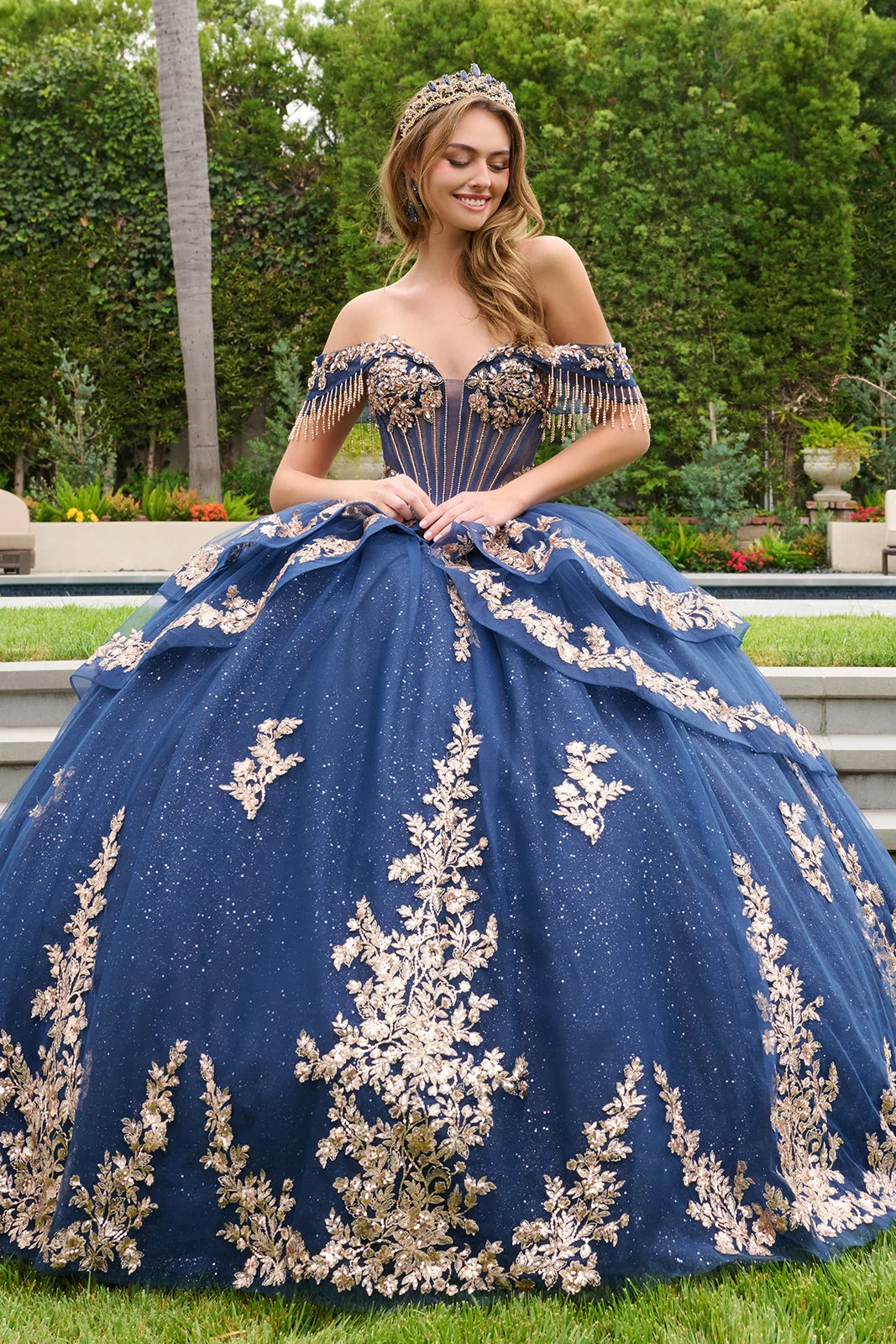 Vestido de XV Años Elizabeth K GL3857 - NAVY