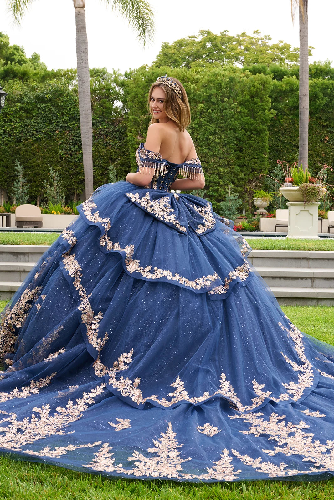 Vestido de XV Años Elizabeth K GL3857 - NAVY