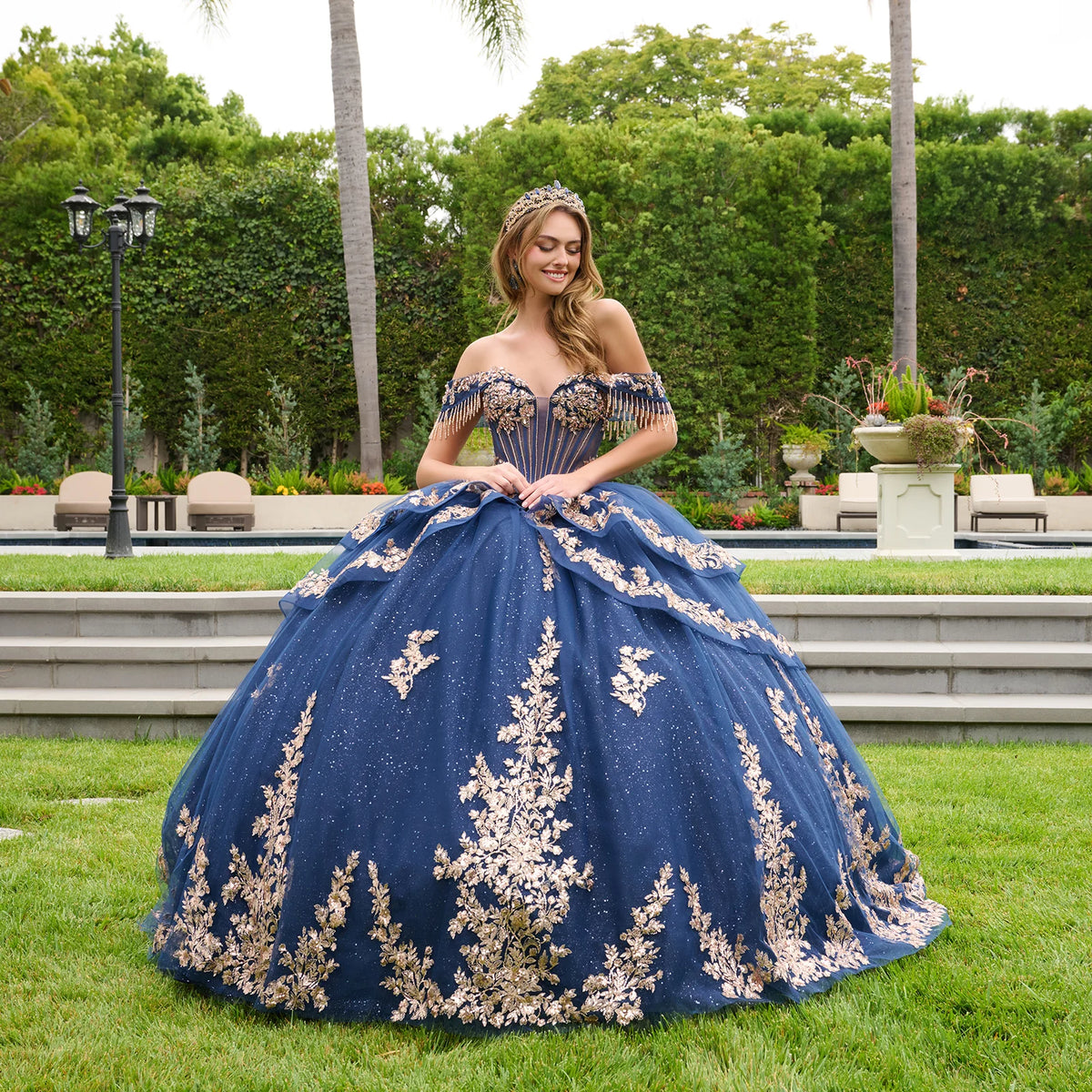 Vestido de XV Años Elizabeth K GL3857 - NAVY