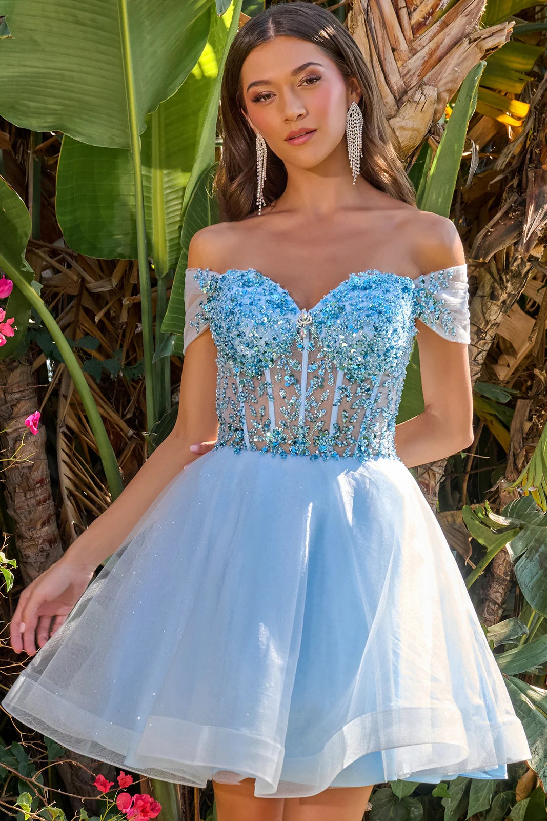 Vestido Corto de Cóctel Elizabeth K GS3684 - BLUE