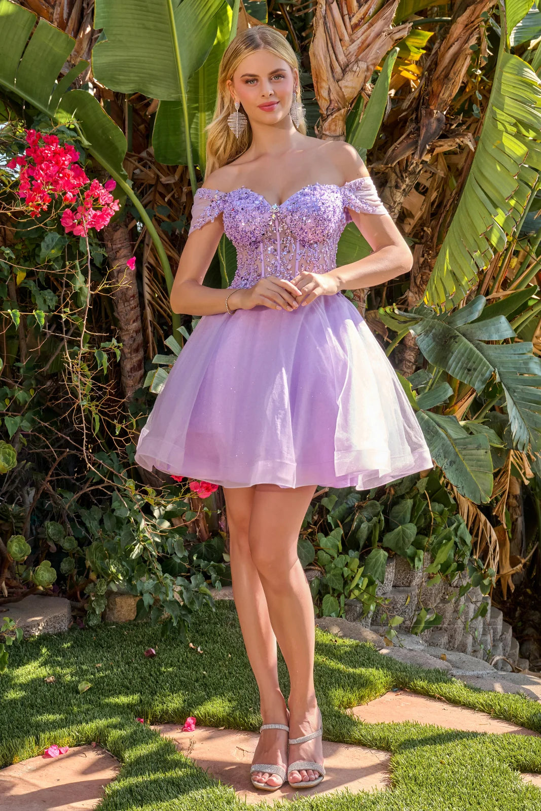 Vestido Corto de Cóctel Elizabeth K GS3684 - LILAC