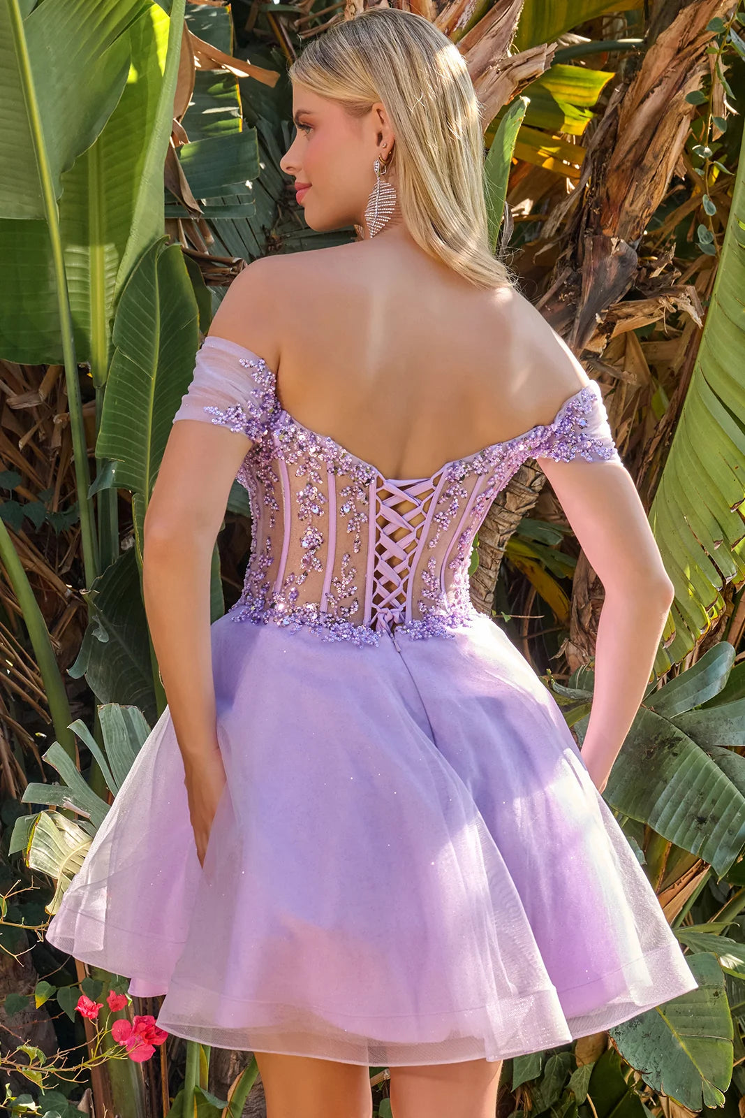 Vestido Corto de Cóctel Elizabeth K GS3684 - LILAC