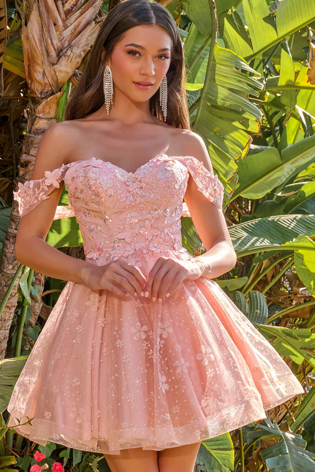 Vestido Corto de Cóctel Elizabeth K GS3685 - BLUSH