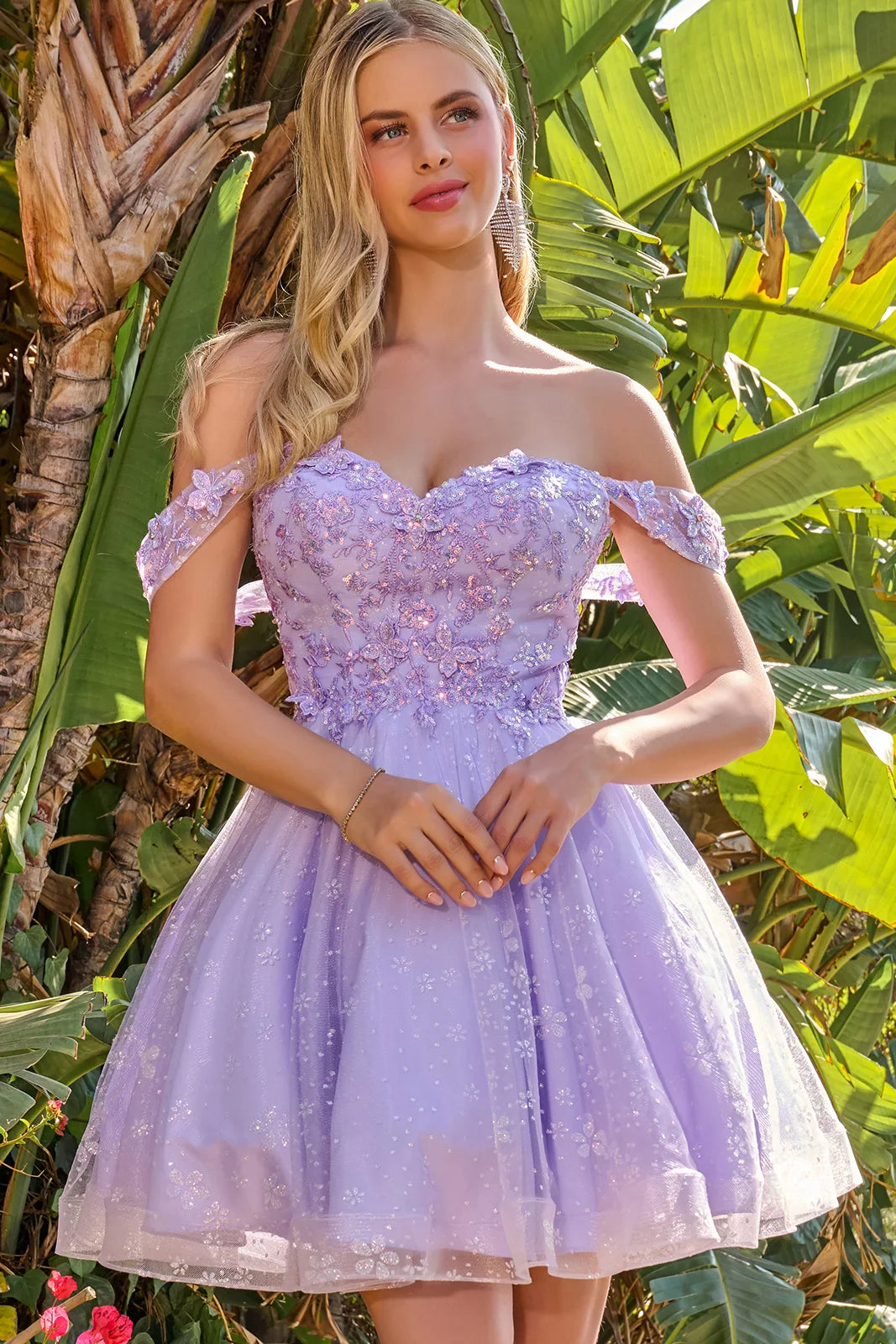 Vestido Corto de Cóctel Elizabeth K GS3685 - LILAC