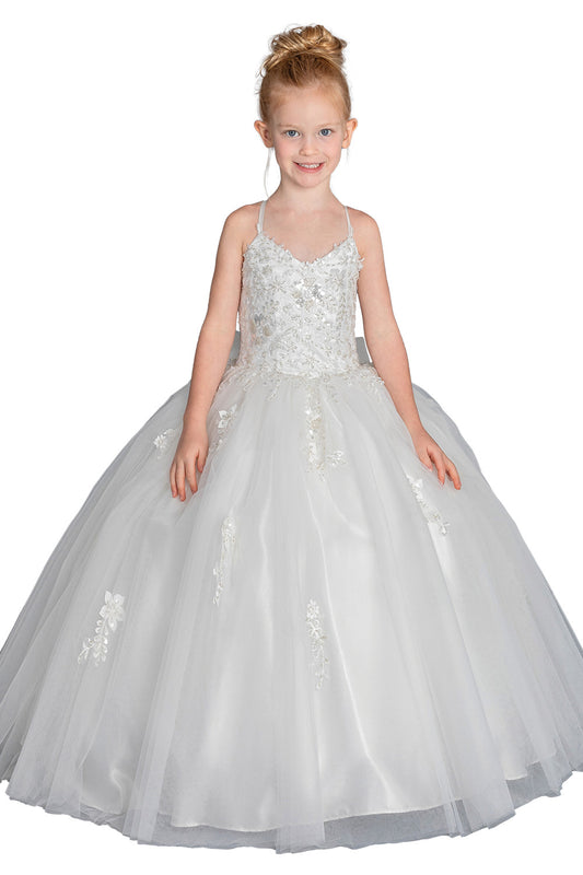 Vestido de Niña K808WHITE - 1