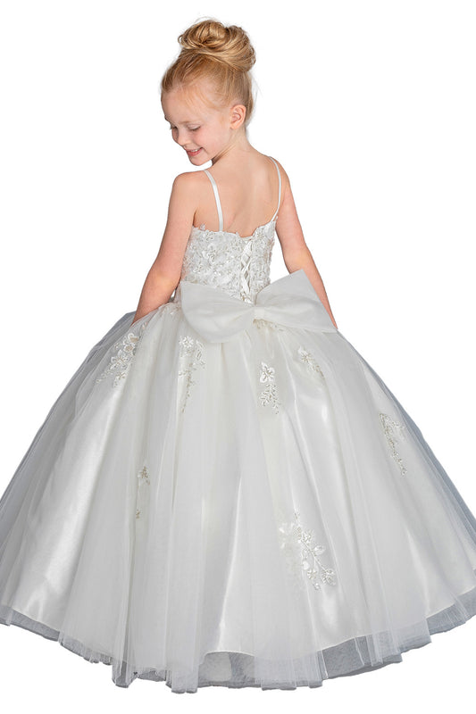 Vestido de Niña K808WHITE - 2