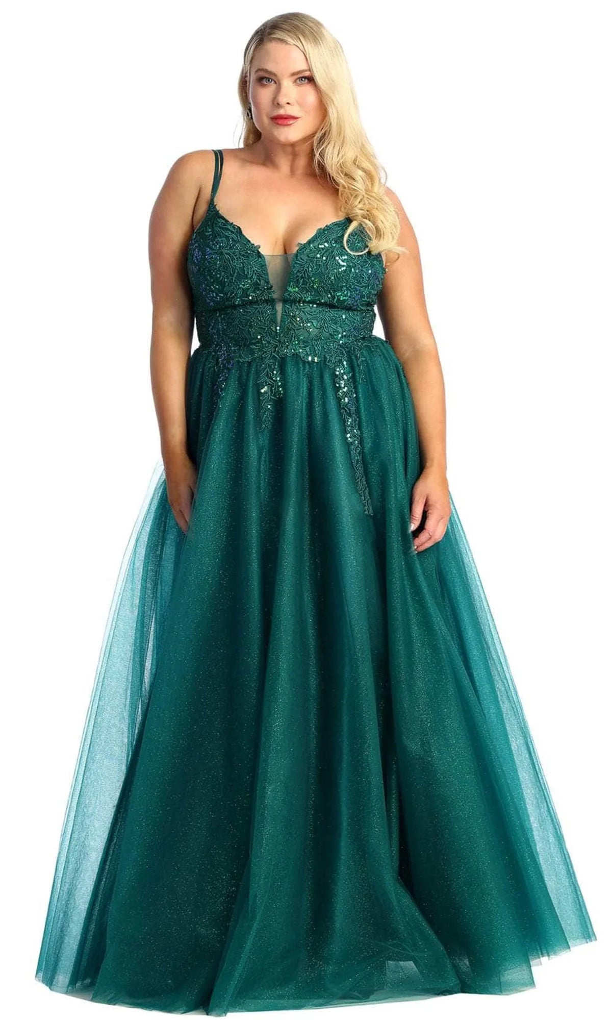 Vestido de Dama de Honor Royal Queen RQ7957 - HUNTER GREEN